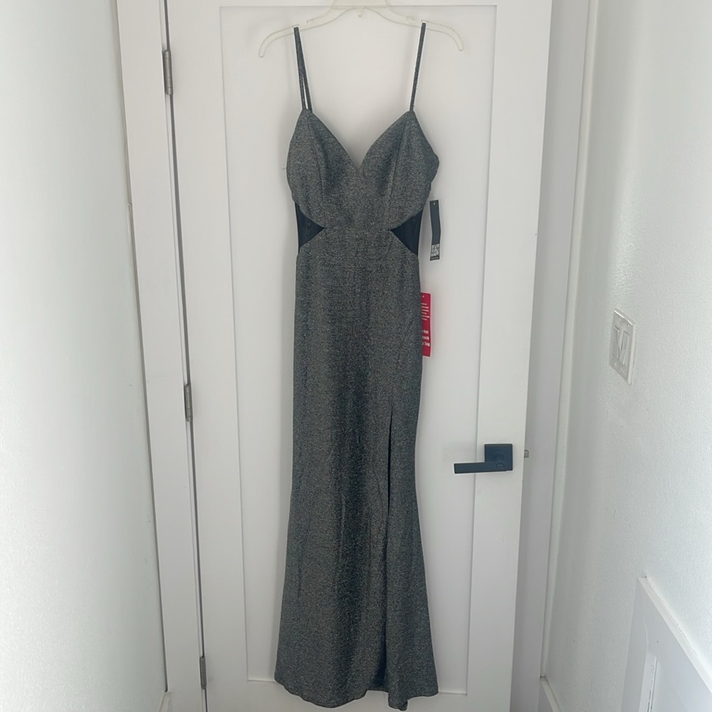 Grey sparkly bodycon dress